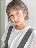 イヤリングカラー　ボブ　大人かわいい　フェザーバング