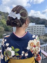 ビアージュ(Viage)&nbsp;#卒業式 #ヘアセット #ヘアアレンジ #リボン #金箔 #シニヨン