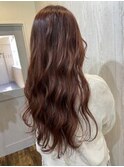 ブリーチなし＊ピンクレッドカラー【TELA HAIR 東川口】