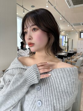 アンバー 池袋(amber) インナーカラーで垢抜け♪外ハネボブ