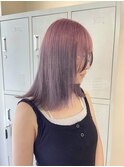 ピンクとパープルのルーツカラー