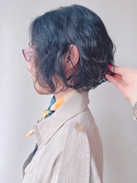 モリオフロムロンドン 原宿本店(morio from London) 【morio 原宿】ニュアンスボブパーマ　くるくるパーマ