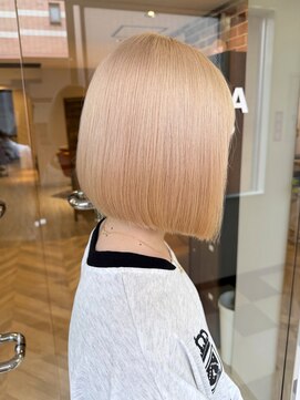 アロマ 仙台店(AROMA) ミルクティーベージュボブ/美シルエット/艶感/大人可愛い/仙台