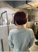 髪質改善イメチェンハッシュカット似合わせカットレッドブラウン