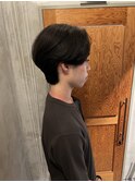 ニュアンスパーマ　メンズパーマ　センターパート
