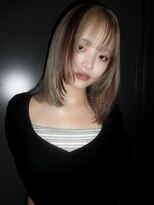 ディーン 栄店(DEAN)&nbsp;ミルクティーベージュのブロックカラー