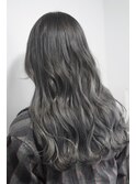 【mielhairblanc】アッシュベージュ外国人風ハイライト,3Dカラー