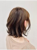 切りっぱなしボブ×アッシュグレージュ