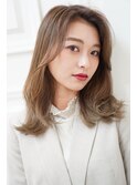 【aien】ワンカールで簡単♪大人かわいい小顔かきあげロング
