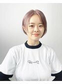 ミニボブ×ラベージュ