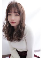 ノノリリ(NONORIRI)&nbsp;韓国ウェーブ透明感カラーロングレイヤーベージュロングパーマ