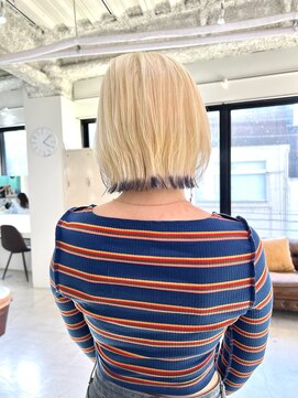 デート 下北沢(DATE) ダブルカラーミルクティーベージュカラーケアブリーチハイトーン