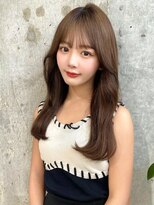 ルームバイシー 新宿(Loom. by Sea)&nbsp;韓国風前髪/シルキーベージュ/グレージュカラー/斜めバング