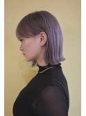 切りっぱなしボブ　アイスラベンダー