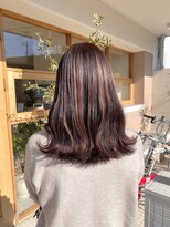モカヘアー(mocha hair) ミディアム/ピンクカラー/アンブレラカラー/デザインカラー