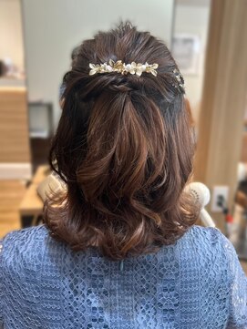 アロマヘアルーム 横浜店(AROMA hair room) 切りっぱなしボブアレンジ/横浜/横浜西口/結婚式ヘアセット