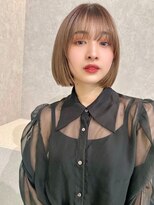 アッシュ 笹塚店(Ash)&nbsp;ミニウルフ/くすみブルー/イヤリングカラー/韓国ヘア[U24/笹塚]
