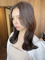 ヒョンミョン ライズバイレボ 取手店(hyon myon/RISE by REVO)&nbsp;レイヤーカット/デザインカラー/オリーブベージュ[取手/取手駅]