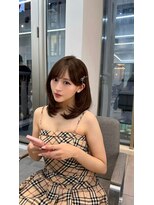 ノク(nok) ひし形レイヤー_前髪アンブレラカラーこなれミディイメチェン