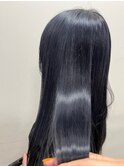髪質改善カラー　ダークブルーバイオレット