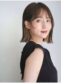 ボブルフ　ワンレン　外ハネ　小顔　インナーカラー　ボブ