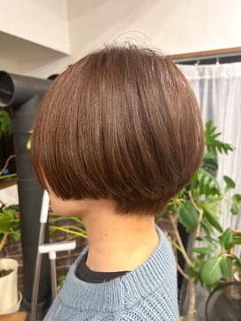 ハディーカヘアー(Hadeeca hair) 【hadeecahair】ハンサムショート×ピンクベージュ