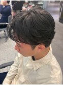 緩め毛流れパーマ