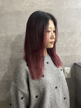 アジールヘア 北千住駅西口店(agir hair) カシスピンクグラデーションカラー北千住