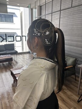 コルク バイ マグ 松本駅前(COLK by Mag) 大人気！ドレスヘアポニーテール二次会モテ髪