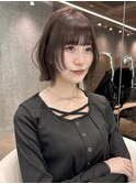 ♪顔周りレイヤー　ボブ　縮毛矯正　髪質改善　