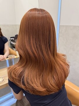 【Lufeli】内海ひなの　オレンジカラー／ブリーチなし