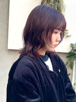 エクテ(ecouter)&nbsp;ワインレッドボルドーカラーフェイスレイヤーアンニュイウルフ