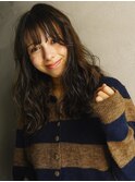 ミディアムレイヤーカット/ダークアッシュ/髪質改善/TOKIO/20代