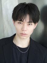 エイド 本店(aid)&nbsp;メンズショートアップバング黒髪微分けセンターパートコンマ