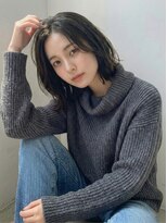 バーシャミ 博多(Baciami) 【博多】大人の抜け感。細めハイライトの切りっぱなしボブ
