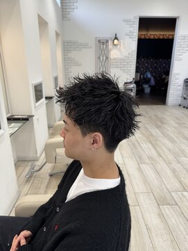 ロンド ラマ 岐阜(Lond bla-ma) スパイキーショート×無造作ピンパーマ【Lond伊藤メンズ】