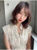 (Lond jeloud 杉原碧仁】シースルーバング×耳かけ色っぽボブ