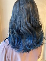 ビスコッティヘア (BISCOTTI HAIR) ネイビー×ブルー