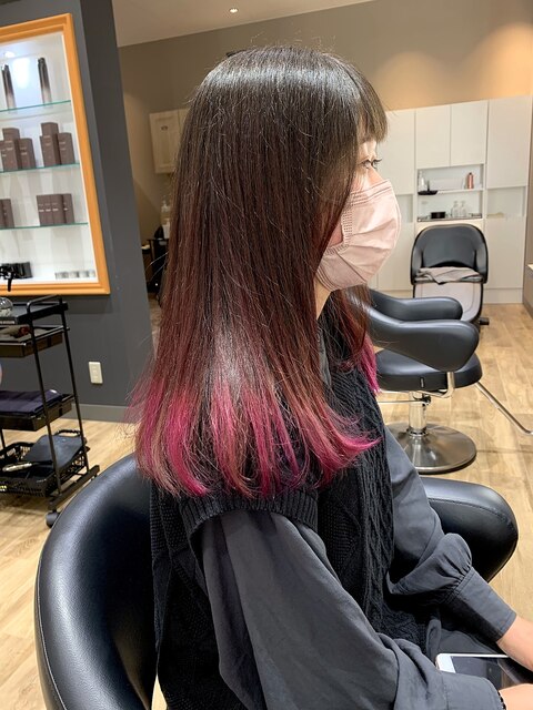 TOKIO　鮮やかピンクの裾カラー