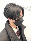 マ前下がりマッシュスタイル