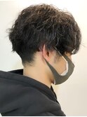 ツーブロックセンターパート#波巻き#ツイストスパイラル