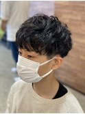 Toshima×ツーブロック×前下がりマッシュ×おしゃれパーマ
