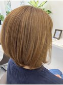 前下がりカット×オシャレ染めフルカラー