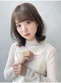 くびれミディアム_チェリーブラウンフェミニンロング_29364