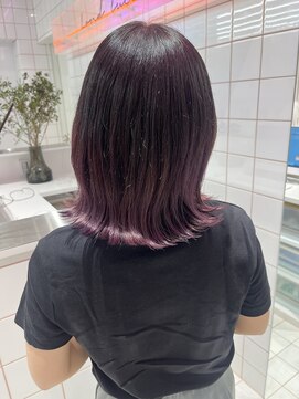 ロンドルーチェ 心斎橋(Lond luce) ダークアッシュ/ミディアムレイヤーカット［髪質改善/縮毛矯正］