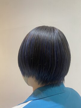 ネウィ ジャム 町田(newi JAM) マッシュショート/ブルーブラック/アンブレラカラー