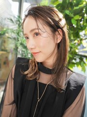 外ハネレイヤー/ウェットヘア/渋谷/髪質改善