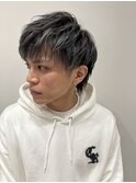 アッシュブラックカルマパーマベリーショートダークアッシュ