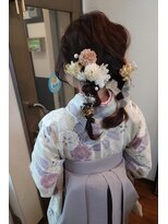 かぐや姫 エルモード フェレ美容室 行徳店&nbsp;着付け＋編みおろしヘアーアレンジ