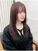韓国前髪顔周り×小顔レイヤー[横浜/縮毛矯正/丸型卵型逆三角形]
